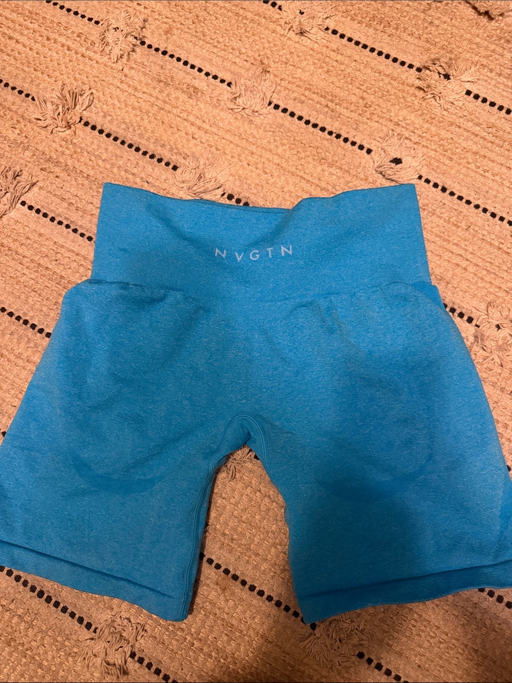 NVGTN Teal-Blue High-Rise Women’s Bike Shorts